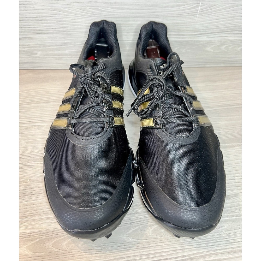 Adidas Tech Response Men's Golf Shoes Black/Gold Size 10 Waterproof Q47015